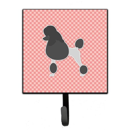 Carolines Treasures Poodle Checkerboard Pink Leash or Key Holder BB3639SH4